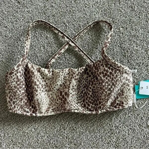 NWT Seafolly Serpentine DD Square‎ Neck Underwire Convertible Swim Top US 6